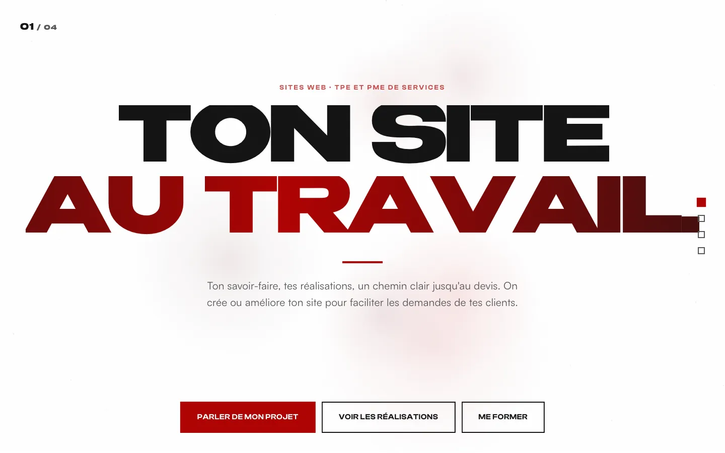 Page d'accueil de Kreative Monster, telle qu'elle est en ligne