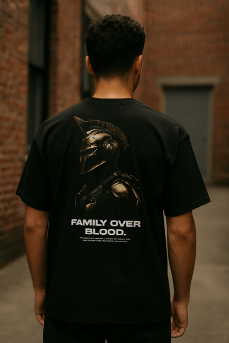 Family Over Blood - Oversized heavyweight t-shirt